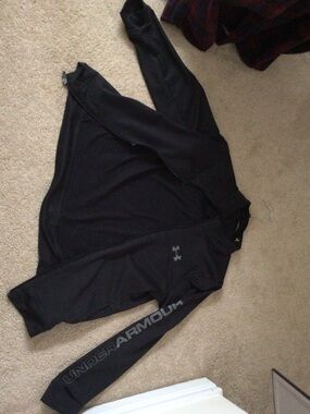 Under Armour Black Women's Full-Zip Training Hoodie with Logo Sleeve